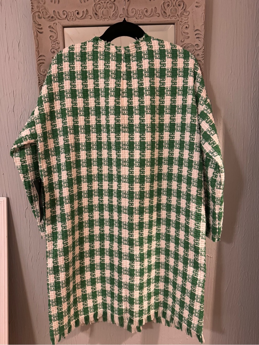 Tuckernuck Green & White Check Tweed Dress NWT - Picture 6 of 13